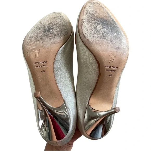 Giuseppe Zanotti White Wedding Evening Shoes Heels - Picture 7 of 9